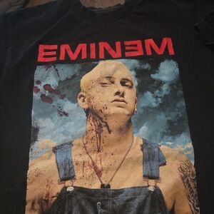 Eminem Black and Red Graphic T-Shirt